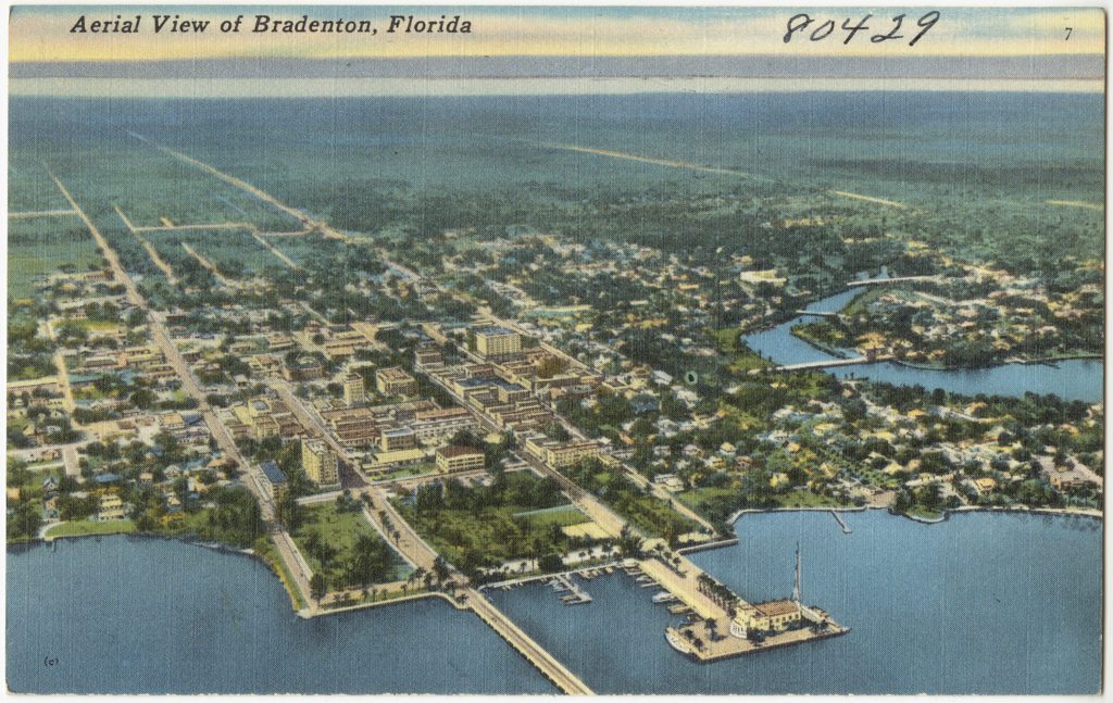 Historic Bradenton Florida Map